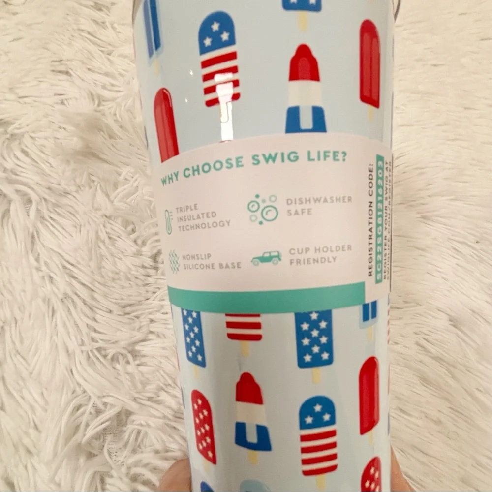 Swig Life 22 oz Tumbler | Insulated Stainless Steel Travel‎ Tumbler | Rocket Pop